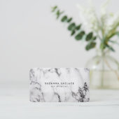 白大理石 名刺 (スタンド正面)