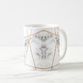 白大理石(金ゴールド線あり) かわいらし コーヒーマグカップ (正面右)