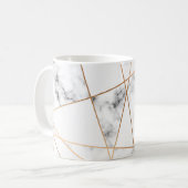 白大理石(金ゴールド線あり) かわいらし コーヒーマグカップ (正面左)