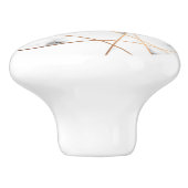 白大理石(金ゴールド線あり) かわいらし セラミックノブ (側面)