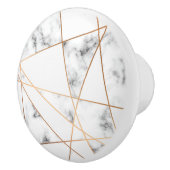 白大理石(金ゴールド線あり) かわいらし セラミックノブ (右)