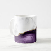 白大理石 金彩 紫めのう コーヒーマグカップ (正面左)