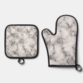 白大理石 鍋つかみ&鍋敷きセット