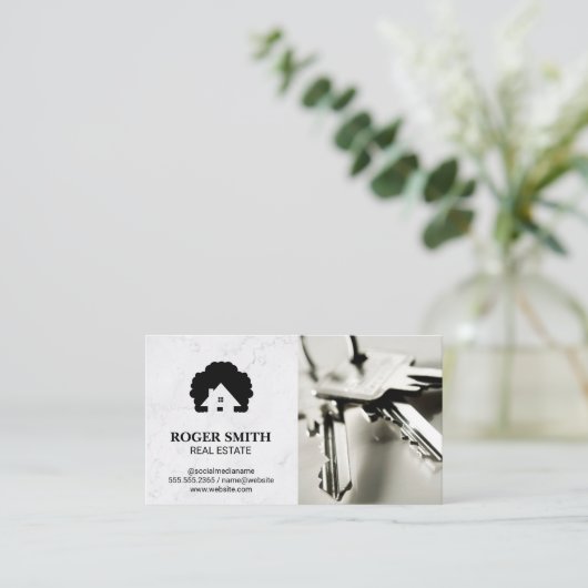 白大理石 |鍵 名刺 (スタンド正面)