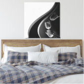 白大理石、黒塗り、金ゴールド キャンバスプリント (インサイチュ (寝室))