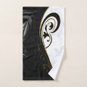 白大理石、黒、金ゴールド塗りグラフィック バスタオルセット (ハンドタオル)