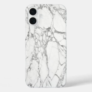 白大理石 iPhone 16 PLUSケース