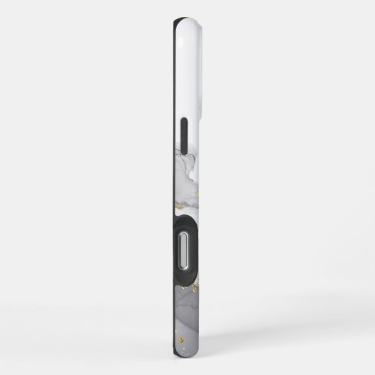 白大理石 iPhoneケース (右側面)