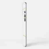 白大理石 iPhoneケース (左側面)