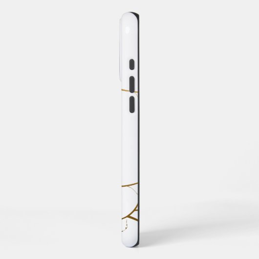 白大理石 iPhoneケース (左側面)
