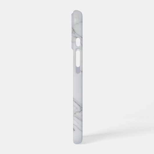 白大理石 iPhone 16ケース (左側面)