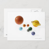 白太陽のい背景の系惑星 ポストカード (正面/裏面)