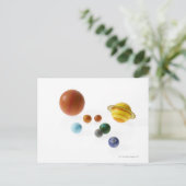 白太陽のい背景の系惑星 ポストカード (スタンド正面)