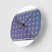 白太陽の色のパネル ラウンド壁時計 (傾斜)