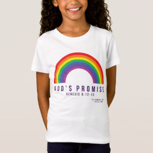 『白女のTシャツ虹の神の約束』 Tシャツ