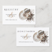 白女性のカーボーイ帽子(花結婚のレジストリ)