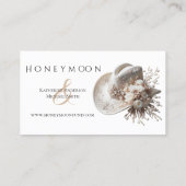 白女性のカーボーイ帽子(花結婚のレジストリ) 名刺 (裏面)