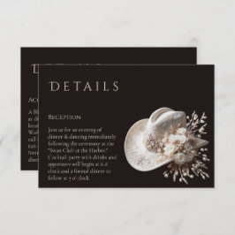 白女性のカーボーイ帽子(花結婚の詳細) エンクロージャーカード