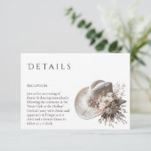 白女性のカーボーイ帽子(花結婚の詳細) エンクロージャーカード (スタンド正面)