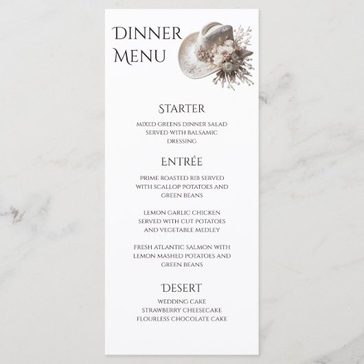 白女性のカーボーイ帽子(花結婚付) メニュー (正面)