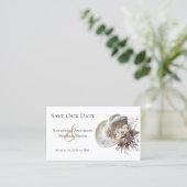 白女性のカーボーイ帽子(花結婚付) 名刺 (スタンド正面)