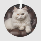白威厳のある猫 オーナメント (裏面)