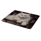 白威厳のある猫 カッティングボード (角)