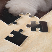 白威厳のある猫 ジグソーパズル (側面)