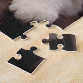 白威厳のある猫 ジグソーパズル (側面)