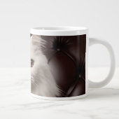 白威厳のある猫 ジャンボコーヒーマグカップ (右)