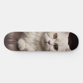 白威厳のある猫 スケートボード (横)