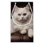 白威厳のある猫 スモールペーパーバッグ (裏面)