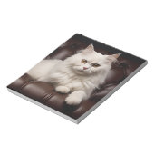 白威厳のある猫 ノートパッド (回転)