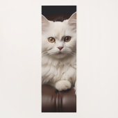 白威厳のある猫 ヨガマット (裏面)