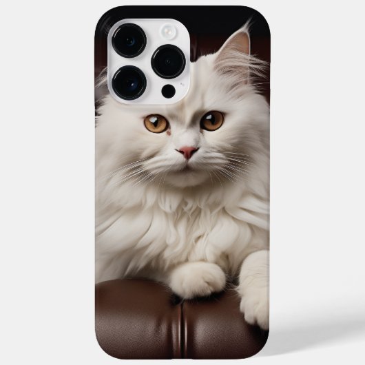 白威厳のある猫 Case-Mate iPhoneケース (裏面)