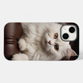 白威厳のある猫 Case-Mate iPhoneケース (裏面 (横))