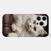 白威厳のある猫 iPhoneケース (裏面横)
