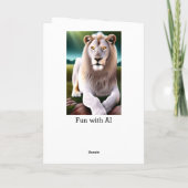 白威厳のある獅子エーテル美術 カード (裏面)