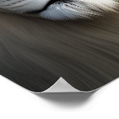 白威厳のある獅子美術 ポスター (角)