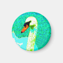 白威厳のある白白鳥の頭V