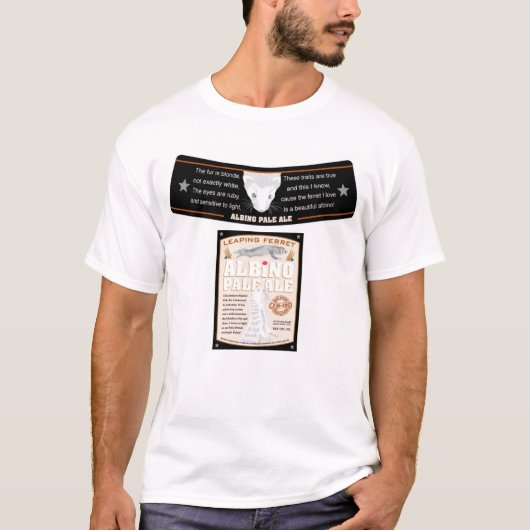 白子のペール・エールのラベル Tシャツ (正面)