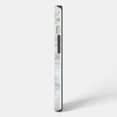 白孔雀の美しい羽 iPhoneケース (左側面)