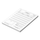 白小規模企業の請求書受注販売受領書 ノートパッド (回転)