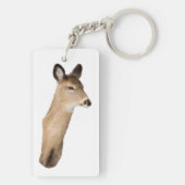 白尾の鹿（クローズアップ） キーホルダー (裏面)