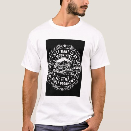 白山エスケープアダルト問題T Tシャツ (正面)