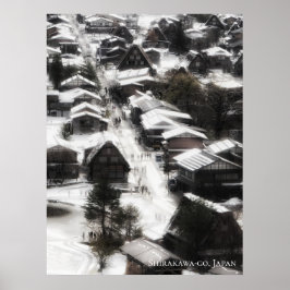 白川郷雪の村 日本旅行の目的地 ポスター