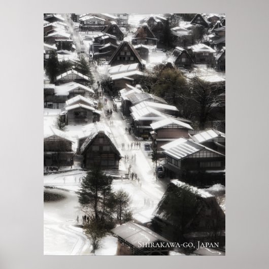 白川郷雪の村 日本旅行の目的地 ポスター (正面)