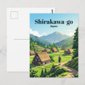 白川郷(しらかわごう)日本 ポストカード (正面/裏面)