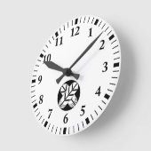 白川鷹の羽 ラウンド壁時計 (傾斜)