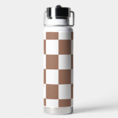 白市松模様にとモカ・ムースの模様 ウォーターボトル (背面)